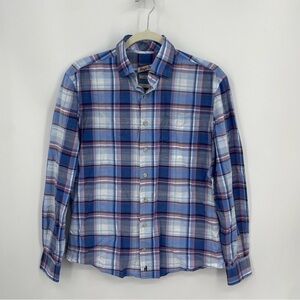 johnnie-O Hangin’ out Fairfield Oceanside Long Sleeve button up plaid shirt SZ S